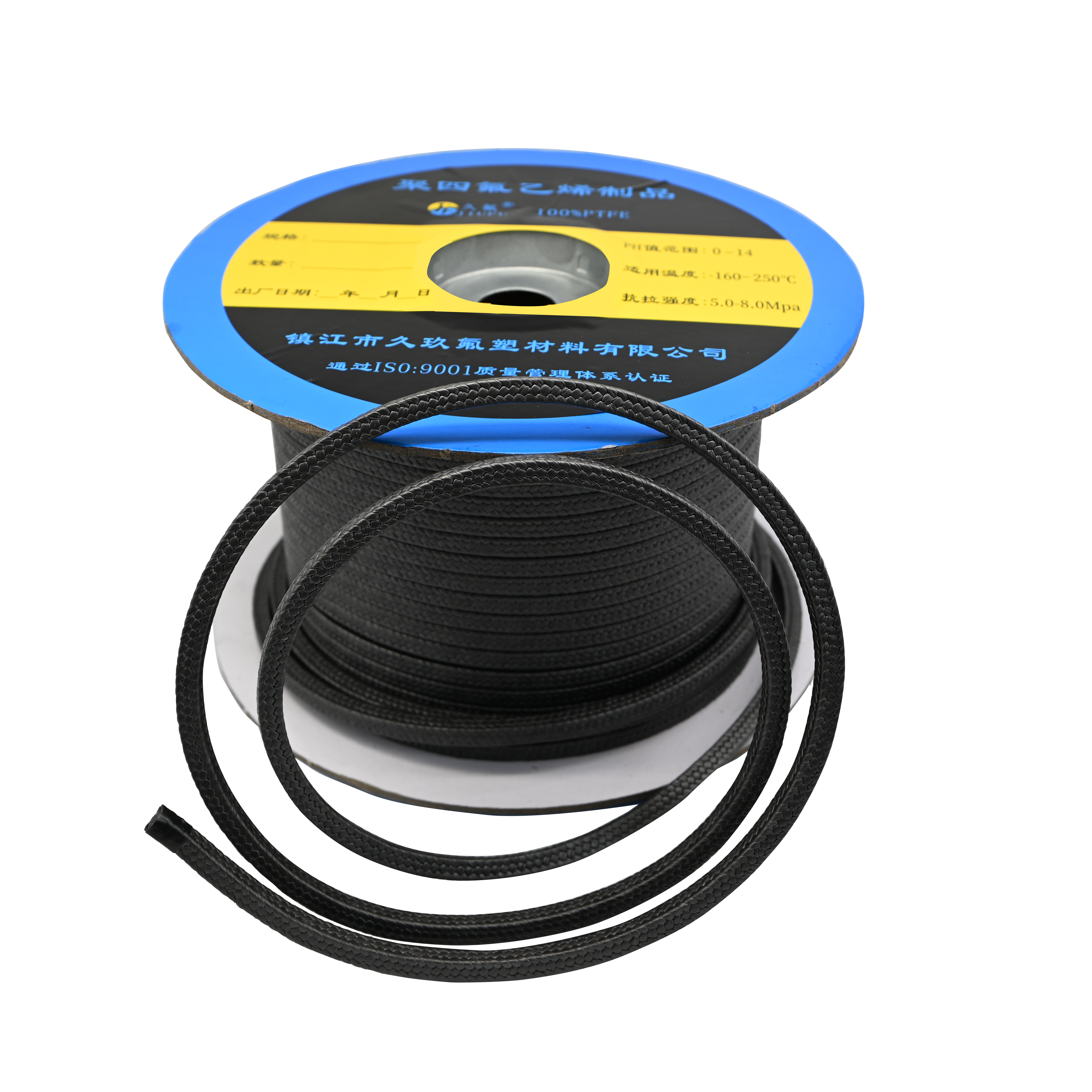 增強聚四氟乙烯盤根 含油黑四氟盤根 四氟密封盤跟 四氟石墨盤根